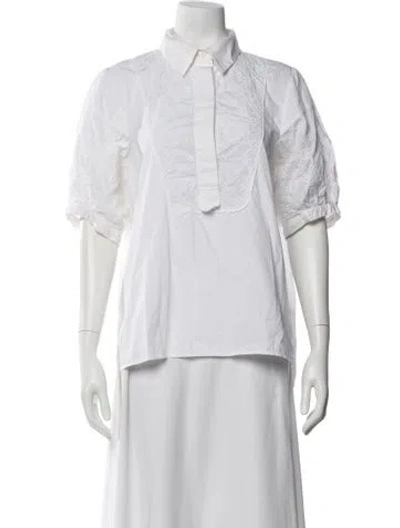 Pre-owned See By Chloé Short Sleeve Blouse In White