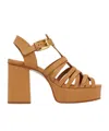 See By Chloé Sierra Cross-belted High-heeled Sandals In Brown