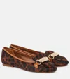 See By Chloé Signature Calf Hair Ballet Flats In Brown