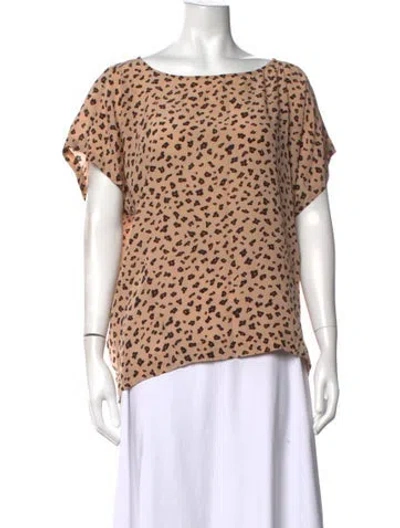 Pre-owned See By Chloé Silk Animal Print Top In Multicolor