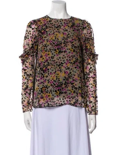 Pre-owned See By Chloé Silk Floral Print Blouse In Multi