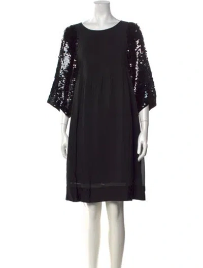 Pre-owned See By Chloé Silk Knee-length Dress In Black