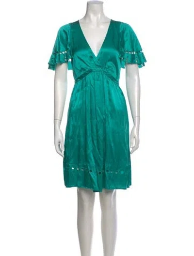 Pre-owned See By Chloé Silk Knee-length Dress In Blue