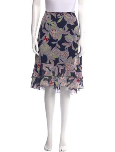 Pre-owned See By Chloé Silk Knee-length Skirt In Blue