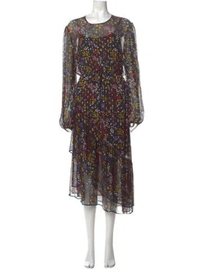 Pre-owned See By Chloé Silk Long Dress In Black