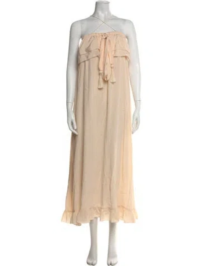 Pre-owned See By Chloé Silk Long Dress In Neutral