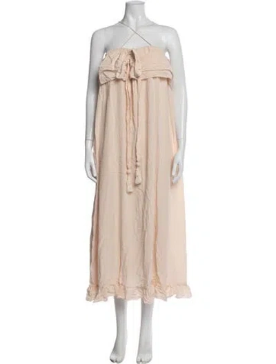 Pre-owned See By Chloé Silk Long Dress In Neutral