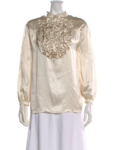 Pre-owned See By Chloé Silk Long Sleeve Blouse In Neutral