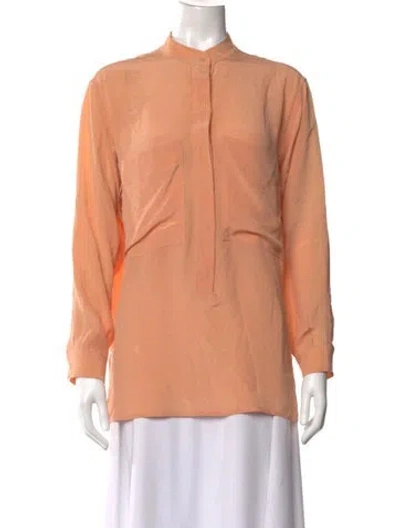 Pre-owned See By Chloé Silk Long Sleeve Top In Pink