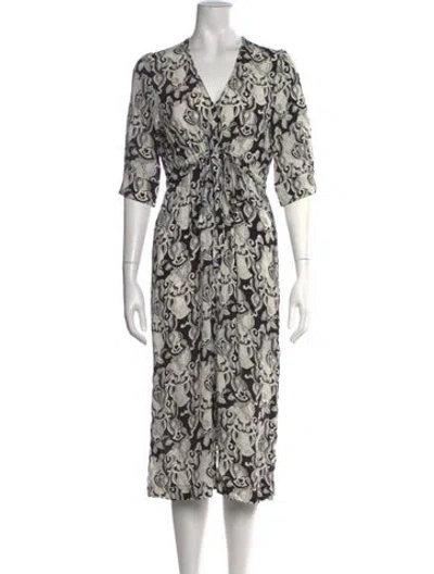 Pre-owned See By Chloé Silk Midi Length Dress In Multi
