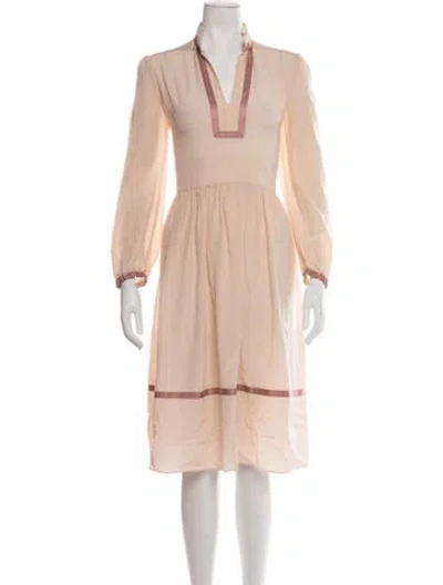 Pre-owned See By Chloé Silk Midi Length Dress In Pink