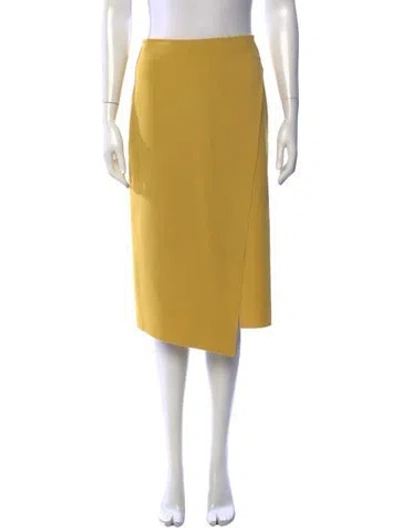 Pre-owned See By Chloé Silk Midi Length Skirt In Yellow