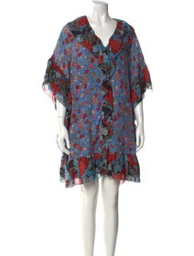 Pre-owned See By Chloé Silk Mini Dress In Blue