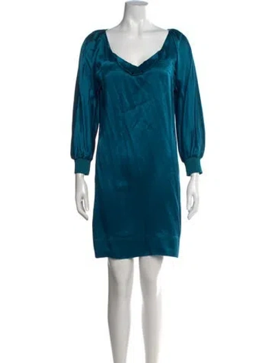 Pre-owned See By Chloé Silk Mini Dress In Blue