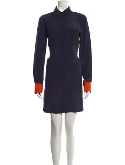 Pre-owned See By Chloé Silk Mini Dress In Blue