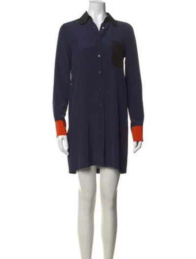 Pre-owned See By Chloé Silk Mini Dress In Blue
