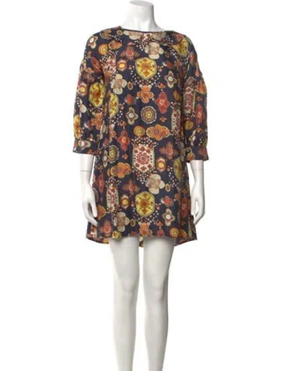Pre-owned See By Chloé Silk Mini Dress In Blue
