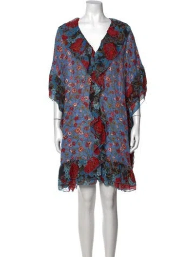 Pre-owned See By Chloé Silk Mini Dress In Blue
