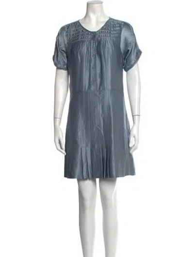 Pre-owned See By Chloé Silk Mini Dress In Blue