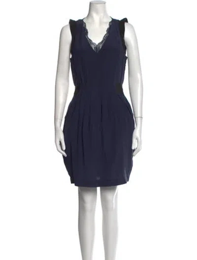 Pre-owned See By Chloé Silk Mini Dress In Blue
