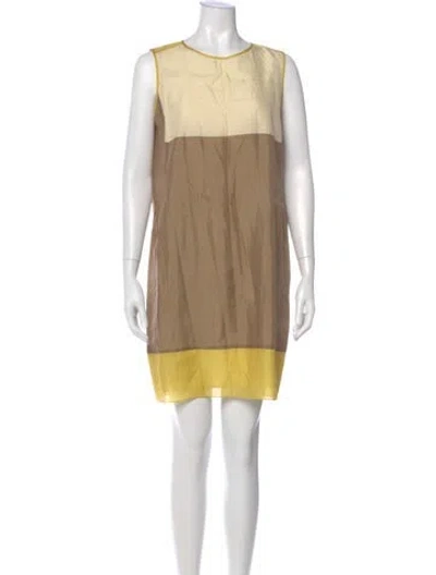 Pre-owned See By Chloé Silk Mini Dress In Brown