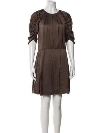Pre-owned See By Chloé Silk Mini Dress In Brown