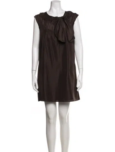Pre-owned See By Chloé Silk Mini Dress In Brown