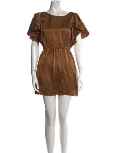 Pre-owned See By Chloé Silk Mini Dress In Brown