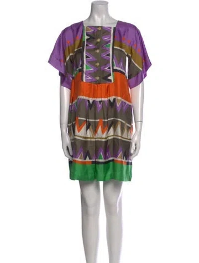 Pre-owned See By Chloé Silk Mini Dress In Gray