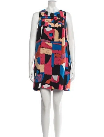 Pre-owned See By Chloé Silk Mini Dress In Multicolor