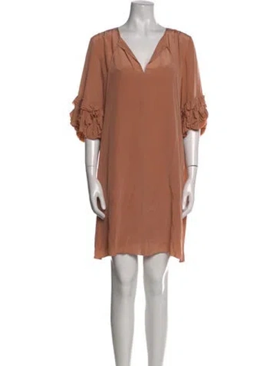 Pre-owned See By Chloé Silk Mini Dress In Pink