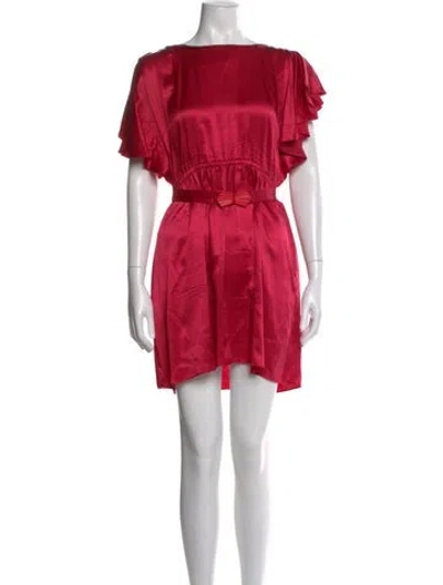 Pre-owned See By Chloé Silk Mini Dress In Pink