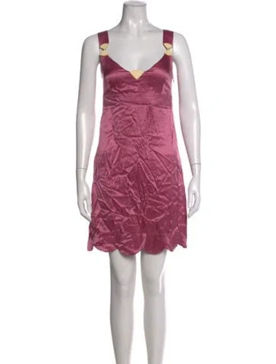 Pre-owned See By Chloé Silk Mini Dress In Pink