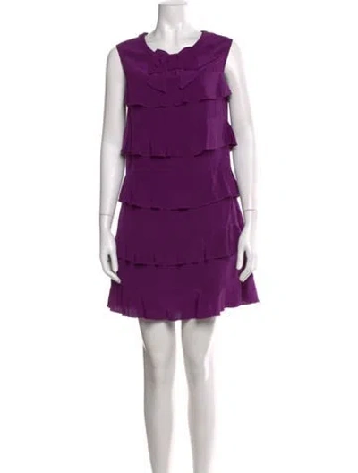 Pre-owned See By Chloé Silk Mini Dress In Purple