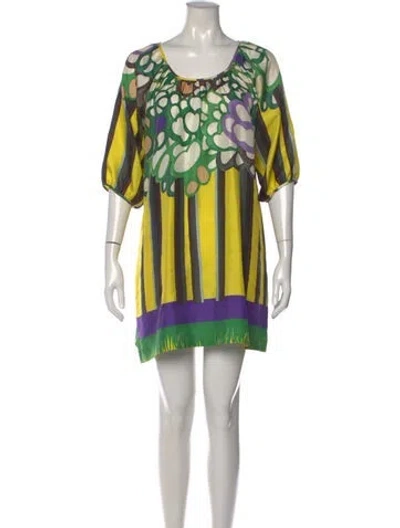 Pre-owned See By Chloé Silk Mini Dress In Yellow
