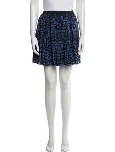 Pre-owned See By Chloé Silk Mini Skirt In Blue