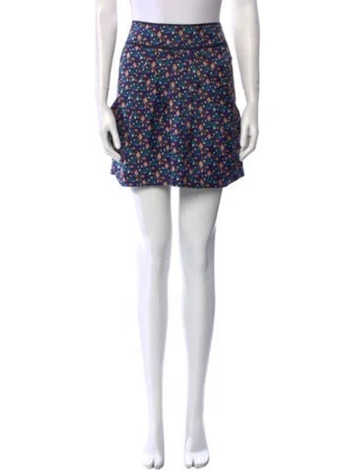 Pre-owned See By Chloé Silk Mini Skirt In Blue