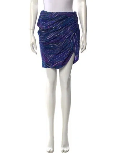 Pre-owned See By Chloé Silk Mini Skirt In Blue