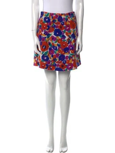 Pre-owned See By Chloé Silk Mini Skirt In Multi