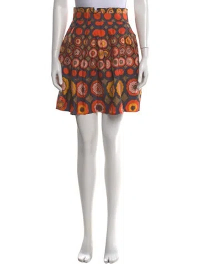 Pre-owned See By Chloé Silk Mini Skirt In Orange