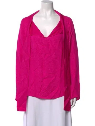 Pre-owned See By Chloé Silk Patterned Blouse In Pink