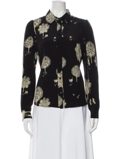 Pre-owned See By Chloé Silk Printed Blouse In Gray