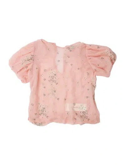 Pre-owned See By Chloé Silk Printed Blouse In Pink