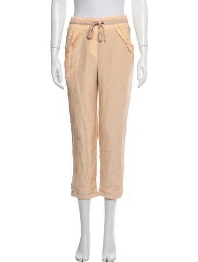 Pre-owned See By Chloé Silk Straight Leg Pants In Neutrals