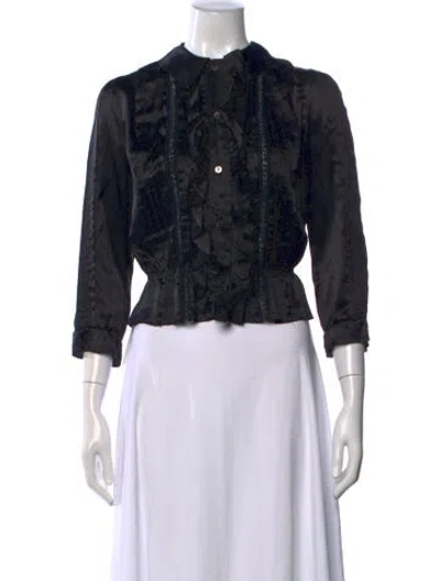 Pre-owned See By Chloé Silk Three-quarter Sleeve Blouse W/ Tags In Black
