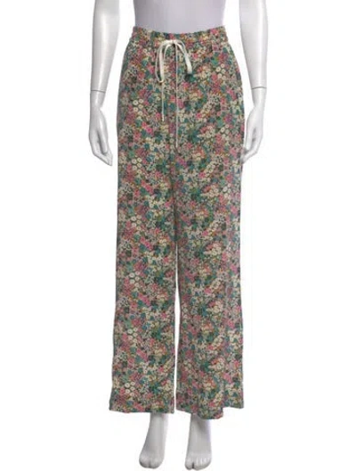 Pre-owned See By Chloé Silk Wide Leg Pants In Blue