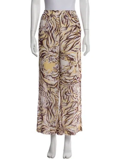 Pre-owned See By Chloé Silk Wide Leg Pants In Multi