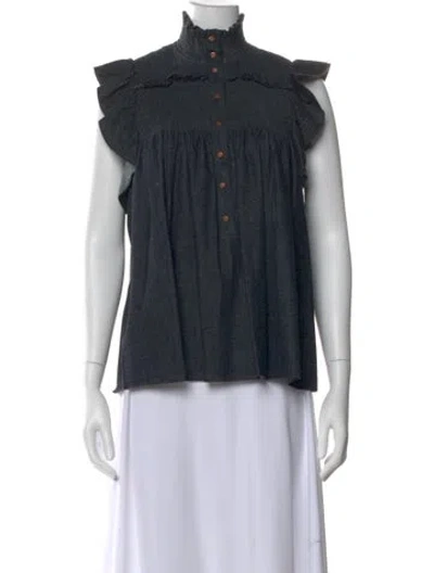 Pre-owned See By Chloé Sleeveless Blouse In Blue