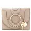 See By Chloé See By Chloe Small Hana Compact Wallet In Grey