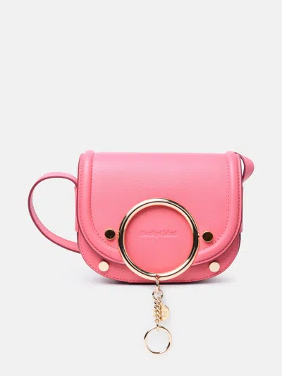 See By Chloé 'mara' Small Pink Cowhide Crossbody Bag In Fuchsia